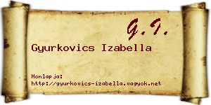 Gyurkovics Izabella névjegykártya